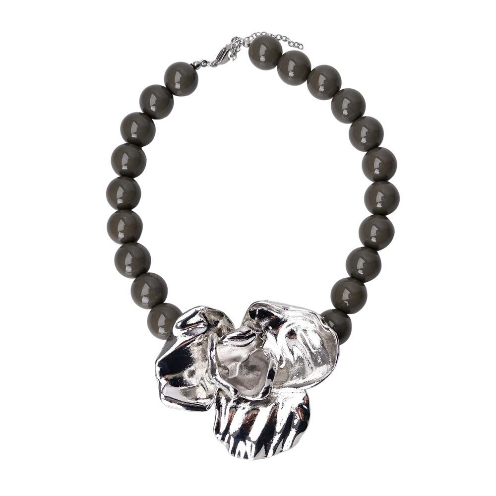 Castelli Flower halskæde - Asphalt